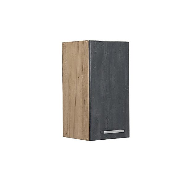 Vicco Hängeschrank R-Line, Schwarz Beton/Goldkraft Eiche, günstig online kaufen