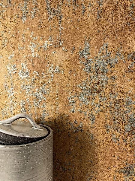 Newroom Vliestapete Milas Rusty Brown Tapete Betonoptik Beton,Zement,Putz-O günstig online kaufen