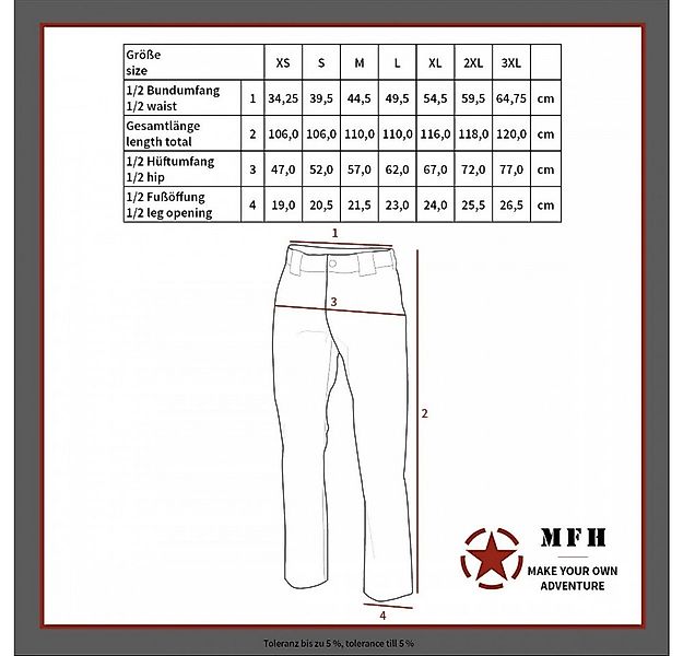 MFH Cargohose Klassische US Army Hose in Rip Stop - Kampfhose günstig online kaufen