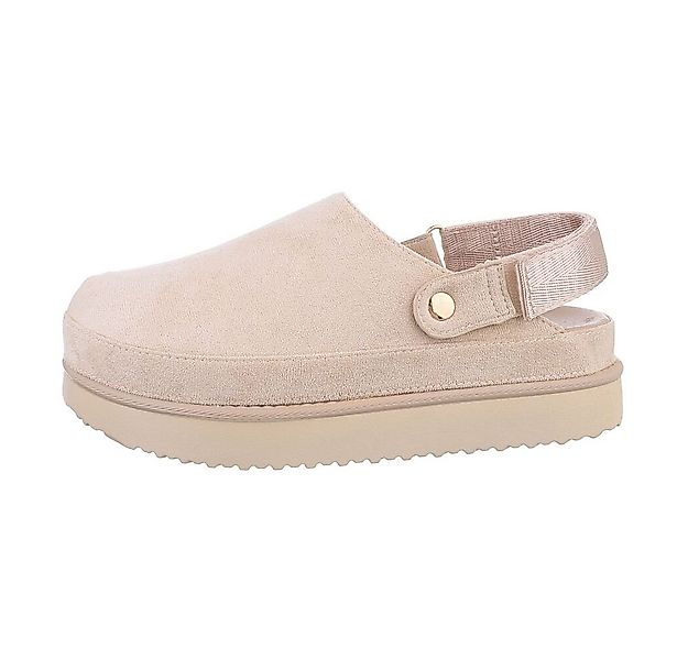 Ital-Design Komfortable Freizeit-Schuhe im modernen Design Plateausandalett günstig online kaufen