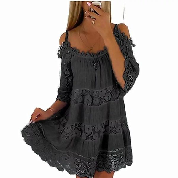 AFAZ New Trading UG Sommerkleid Schulterfreies, einfarbiges, lockeres Kleid günstig online kaufen