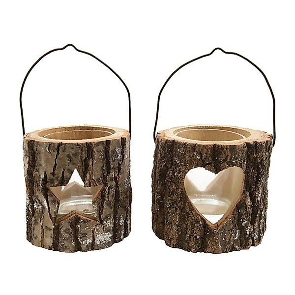 Kaemingk Windlicht Teelicht Holz zum Hängen günstig online kaufen