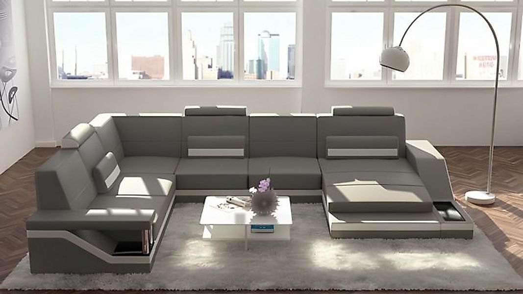 JVmoebel Ecksofa Designer Wohnlandschaft U-Form mit USB Ecksofa Polster Gar günstig online kaufen