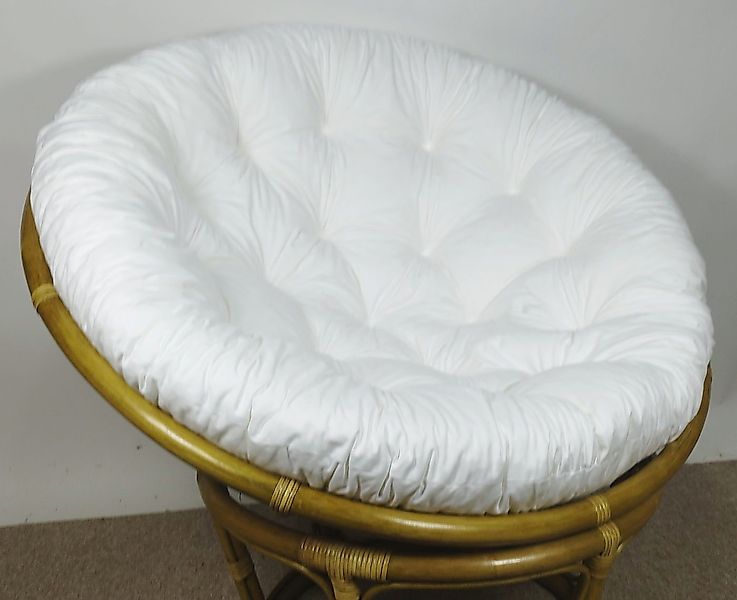 Rattani Sitzkissen Polster Kissen für Rattan Papasansessel Fb weiß günstig online kaufen