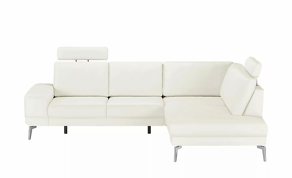 meinSofa Ecksofa aus Leder Dana ¦ weiß ¦ Maße (cm): B: 269 H: 86 T: 222.0 P günstig online kaufen