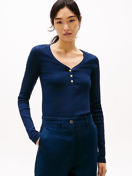 Tommy Hilfiger Langarmshirt SLIM HENLEY GB günstig online kaufen