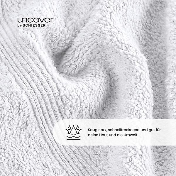 uncover by SCHIESSER Duschtücher "Brooklyn mit dezenter Bordüre in Hoch-Tie günstig online kaufen