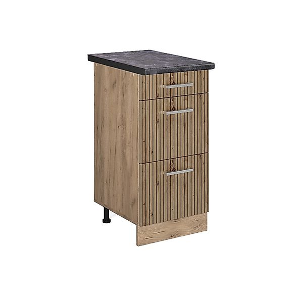 Vicco Küchenunterschrank R-Line Artisan-Eiche/Goldkraft Eiche 40 cm mit Sch günstig online kaufen