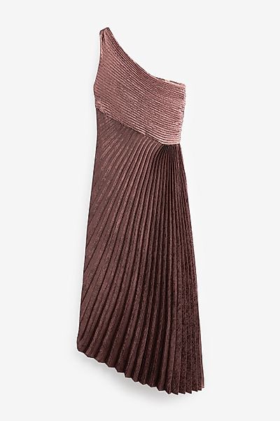 Next Midikleid Plissiertes, einschulteriges Metallic-Midikleid (1-tlg) günstig online kaufen