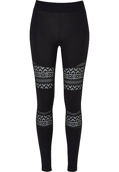 URBAN CLASSICS Leggings Urban Classics Damen Ladies Crochet Lace Inset Legg günstig online kaufen