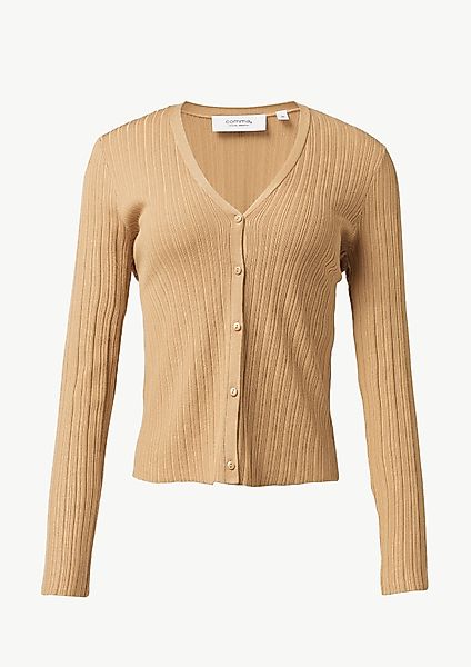 comma casual identity Strickjacke Gerippte Strickjacke günstig online kaufen
