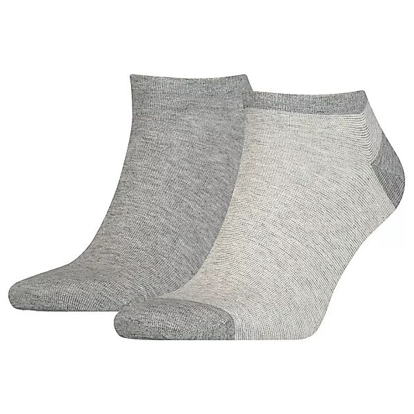 Levi´s ® Low Cut Logo Micro Gestreifte Socken 2 Paare EU 43-46 Mid Grey Mel günstig online kaufen