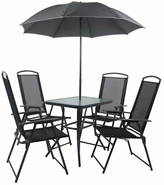 VCM 5-tlg Gartenmöbel Gartenset Sitzgruppe Essgruppe Tisch Stühle Hochlehne günstig online kaufen
