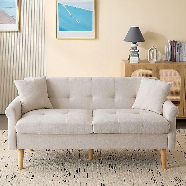 Merax 2-Sitzer Doppelsofa mit dicken Kissen, günstig online kaufen