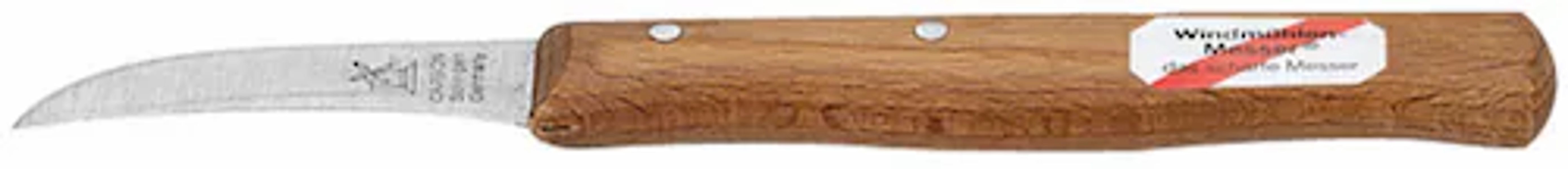 Windmühlenmesser Gemüsemesser 60 mm gebogene Klinge langer Griff, Buche günstig online kaufen
