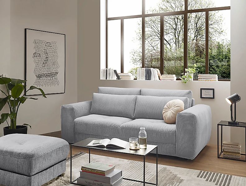 ED EXCITING DESIGN 2-Sitzer "Barura" Big-Sofa mit 2 Nierenkissen günstig online kaufen