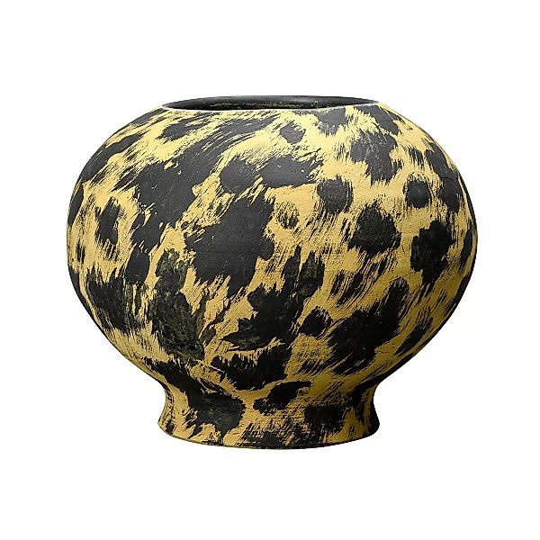 Safari Vase 30cm Schwarz-gelb günstig online kaufen