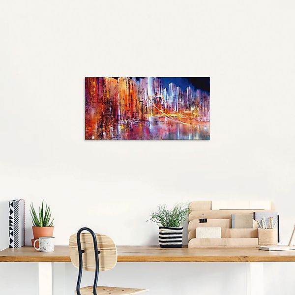 Artland Glasbild »Stadtansicht II«, Brücken, (1 St.), in verschiedenen Größ günstig online kaufen