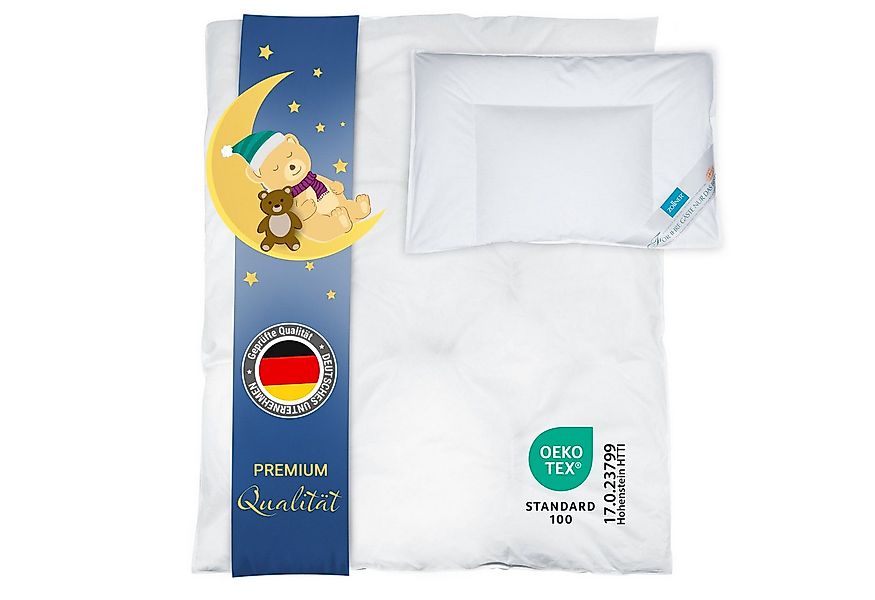 ZOLLNER Kinderbettdecke + Kopfkissen, Füllung: 90% Daunen, 10% Federn, 90% günstig online kaufen