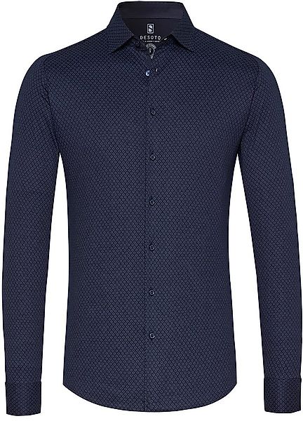 Desoto Hemd Kent Grafik Drucken Navy - Größe 3XL günstig online kaufen