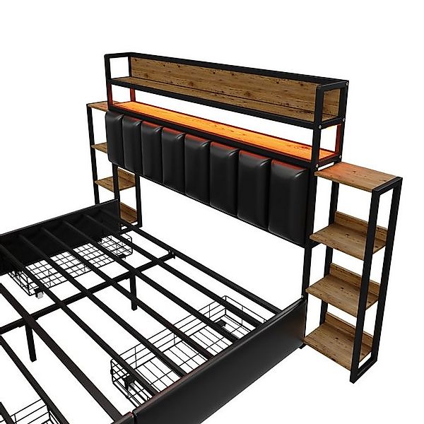 STILVORA Polsterbett 140×200 Bettgestell mit Matratze,Jugendbett mit LED & günstig online kaufen