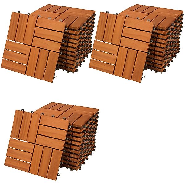 Holzfliese Akazie Mosaik 33er-Set 30x30cm günstig online kaufen