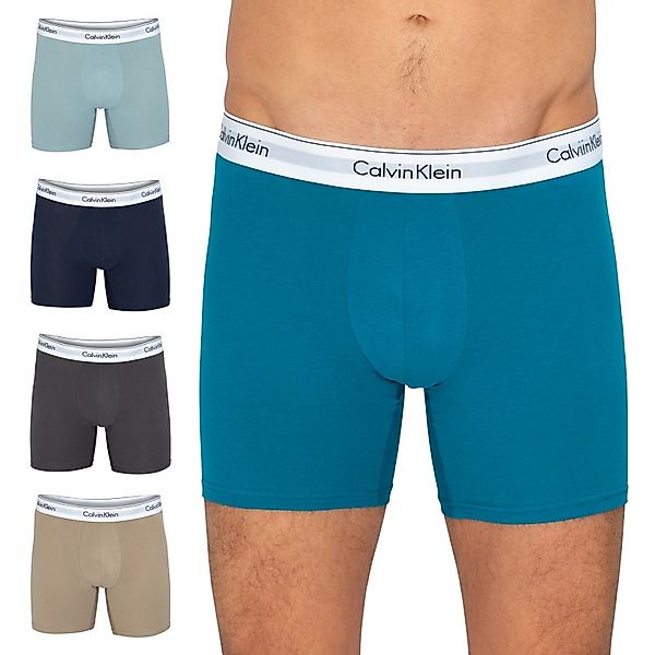 Calvin Klein 5-er Set Boxer Briefs Türkis, Beige, Blau, Hellblau, Grau günstig online kaufen