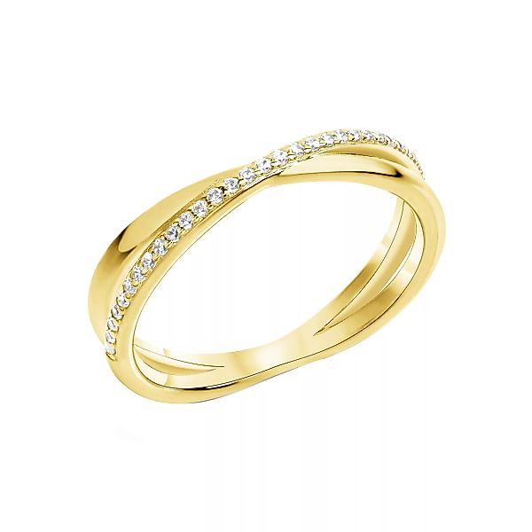 CELESTA Fingerring "925 Silber gelbvergoldet/rhodiniert mit Zirkonia" günstig online kaufen
