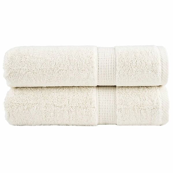 vidaXL Premium-Handtücher 2 Stk Creme 50x100 600 g/m2 100% Baumwolle günstig online kaufen