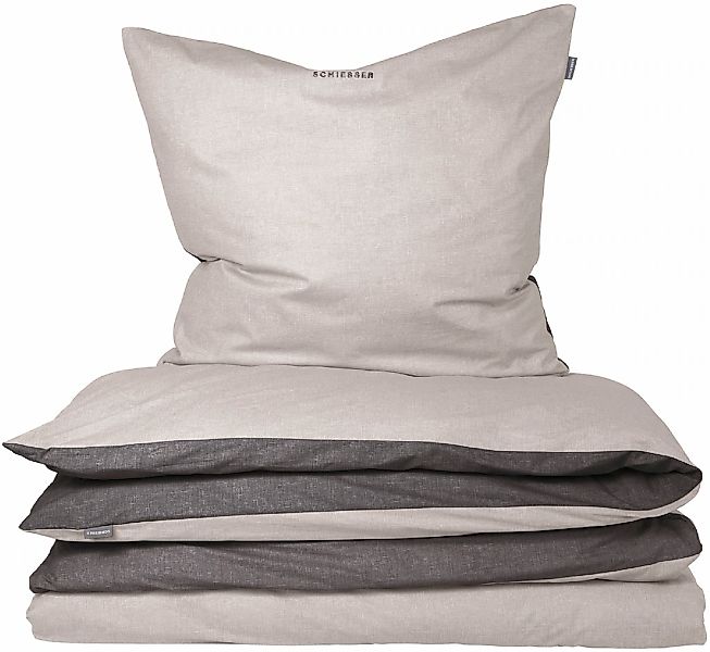 Schiesser Wendebettwäsche "Doubleface aus weicher Baumwolle mit edlem Melan günstig online kaufen