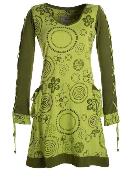 Vishes Jerseykleid Langarm Shirt Blümchenkleid Bedruckt günstig online kaufen