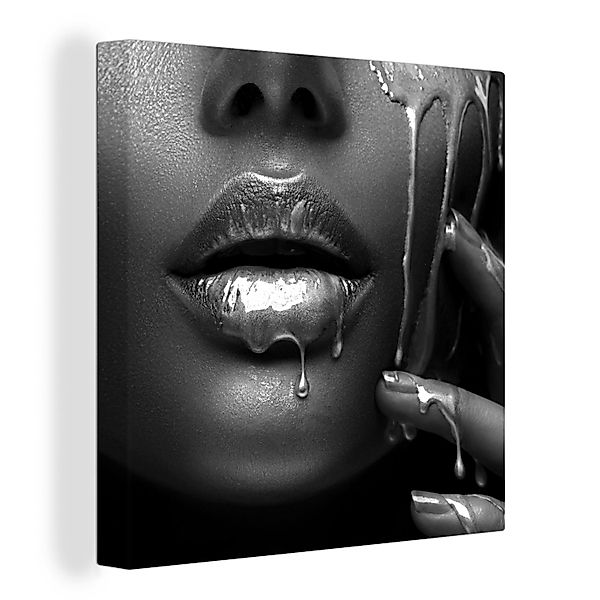 OneMillionCanvasses® Leinwandbild Frau - Gold - günstig online kaufen