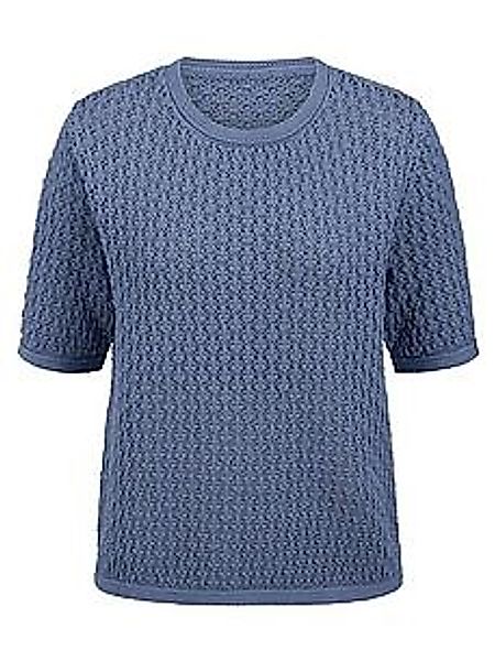 Rundhals-Pullover 1/2-Arm Peter Hahn blau günstig online kaufen