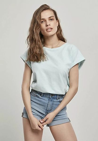 URBAN CLASSICS Kurzarmshirt Damen Ladies Color Melange Extended Shoulder Te günstig online kaufen