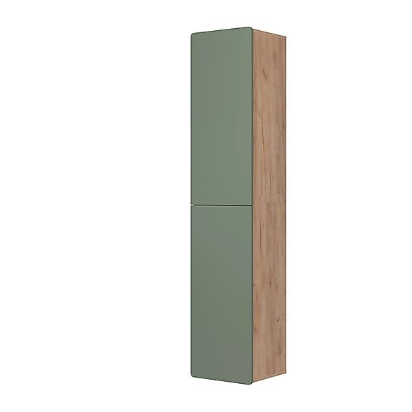 Vicco Hochschrank Izan Grün/Goldkraft Eiche 37 x 172 cm günstig online kaufen