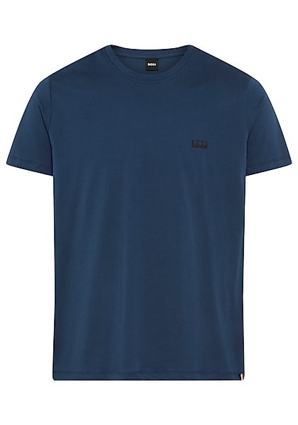 BOSS T-Shirt Rundhals, Jersey, kleines Logo, günstig online kaufen