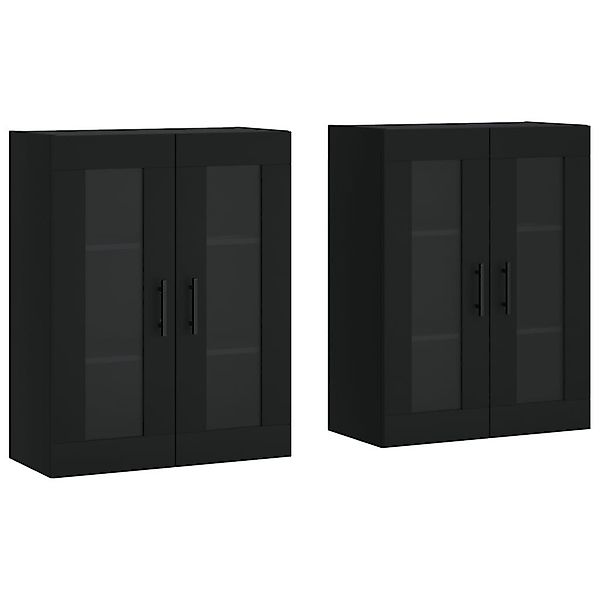 vidaXL Sideboard Wandschränke 2 Stk. Schwarz günstig online kaufen