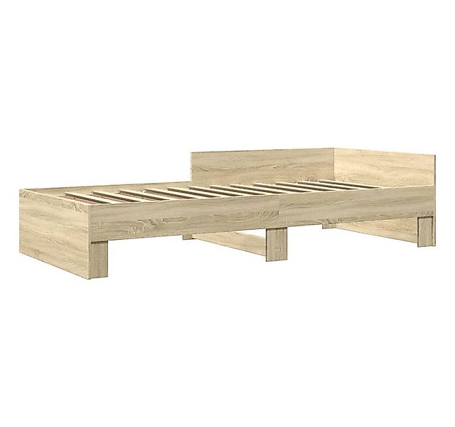 vidaXL Bett Bettgestell ohne Matratze Sonoma-Eiche 100x200 cm Holzwerkstoff günstig online kaufen