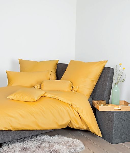 Janine Bettwäsche Colors 31001, Mako-Satin, 2 teilig, feinfädige uni Bettwä günstig online kaufen