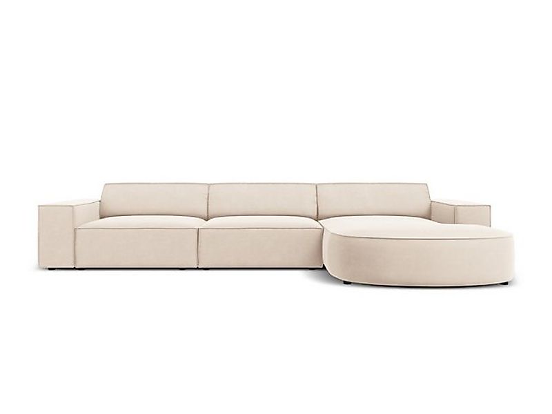 Micadoni Ecksofa Jodie, 4-Sitzer Sofa runde Recamiere günstig online kaufen