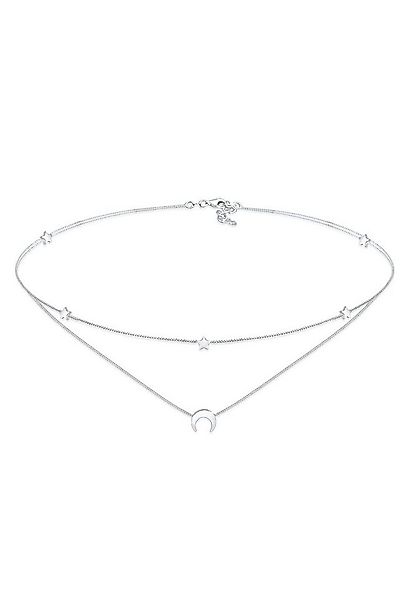 Elli Collier Choker Layer Halbmond und Sterne 925er Silber günstig online kaufen