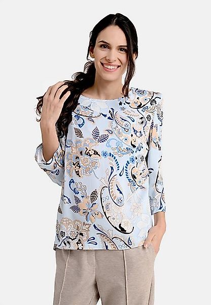 BICALLA Blusentop Bluse mit Ornament-Print in Hellblau/Beige günstig online kaufen