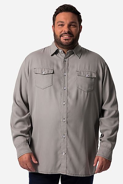 Men Plus Kurzarmhemd Men+ Jeansoptik-Hemd Langarm günstig online kaufen