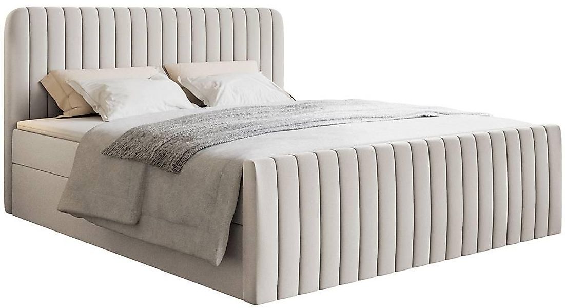 NADUVI Collection | Boxspringbett Adrien Chenille mit Stauraum 140x200 günstig online kaufen