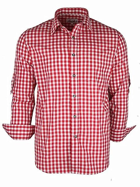 FUCHS Trachtenhemd Trachten Hemd Herren Christian rot kariert rot-weiß-kari günstig online kaufen