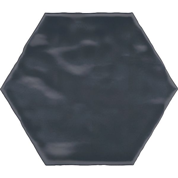 Wandfliese Artisa Hexagon Steingut Blau Glasiert Glänzend 15 cm x 17,5 cm günstig online kaufen