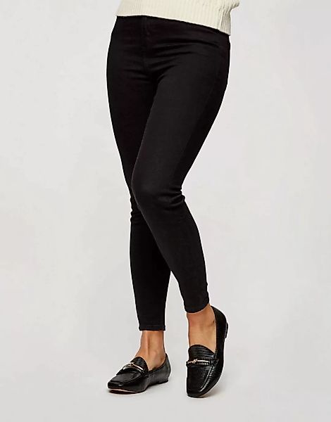 Miss Selfridge – Emily – Enge Jeans mit hohem Bund in Schwarz günstig online kaufen