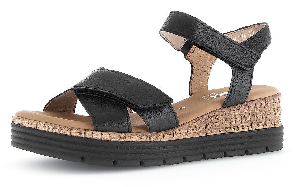 Gabor GENUA Keilsandalette, Riemchensandale, Komfortschuh, Sommerschuh, günstig online kaufen
