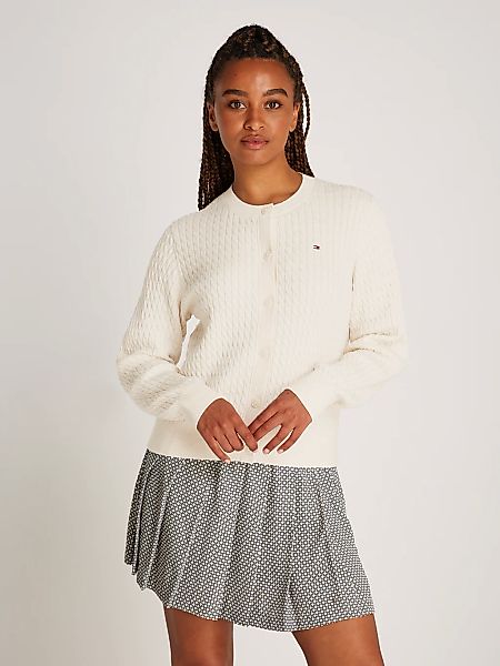 Tommy Hilfiger Strickjacke mit Zopfstrickmuster günstig online kaufen