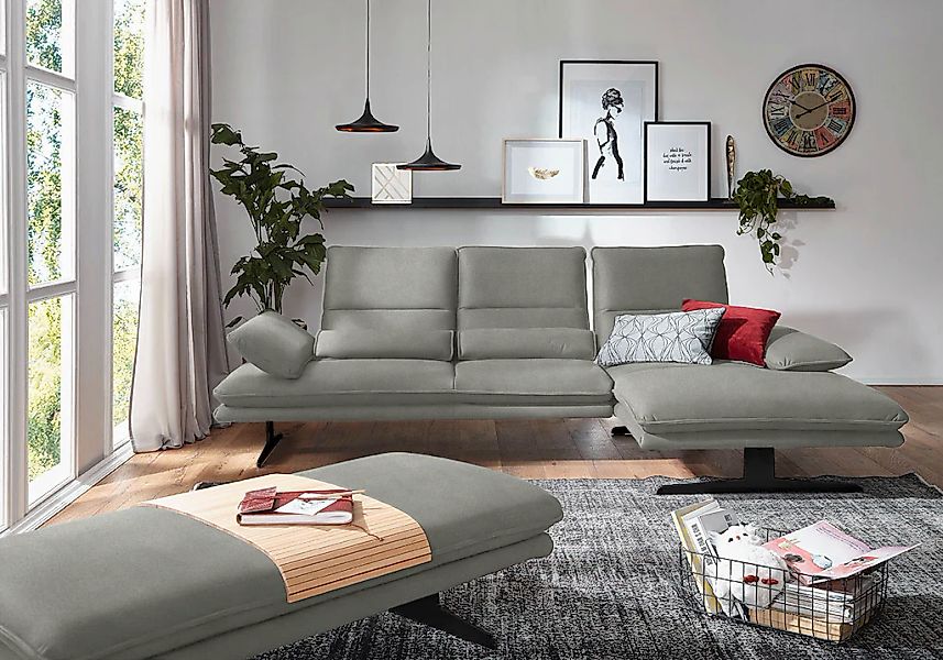 W.SCHILLIG Ecksofa "broadway, Designsofa mit tollem Sitzkomfort", Sitztiefe günstig online kaufen